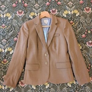 J Crew Petite Tan Schoolboy Blazer